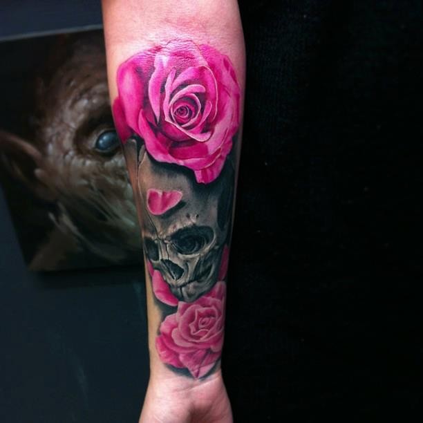 35 Arm Rose Tattoo Design Colored Pictures